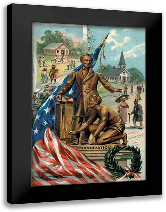 Emancipation 16x22 Black Modern Wood Framed Art Print Poster