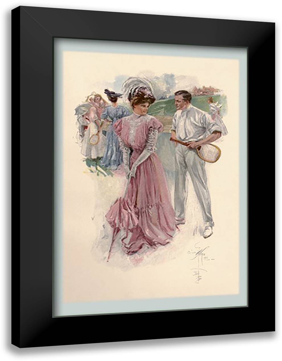 Something More than a Diversion 16x22 Black Modern Wood Framed Art Print Poster by Fisher, Helen