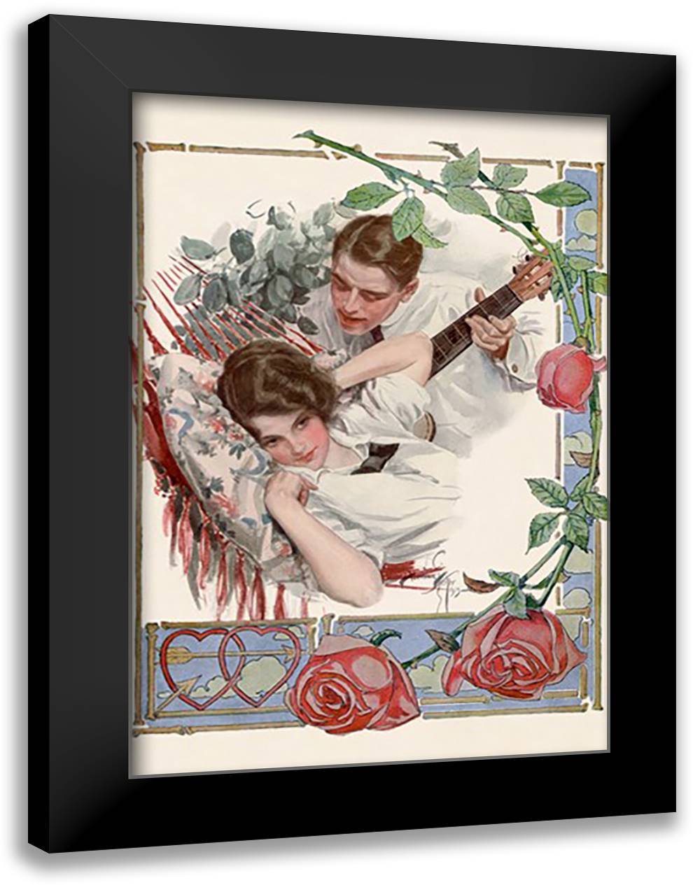 Serenade 16x22 Black Modern Wood Framed Art Print Poster by Fisher, Helen