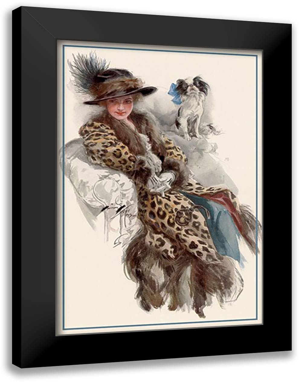 Well-Guarded 16x22 Black Modern Wood Framed Art Print Poster by Fisher, Helen