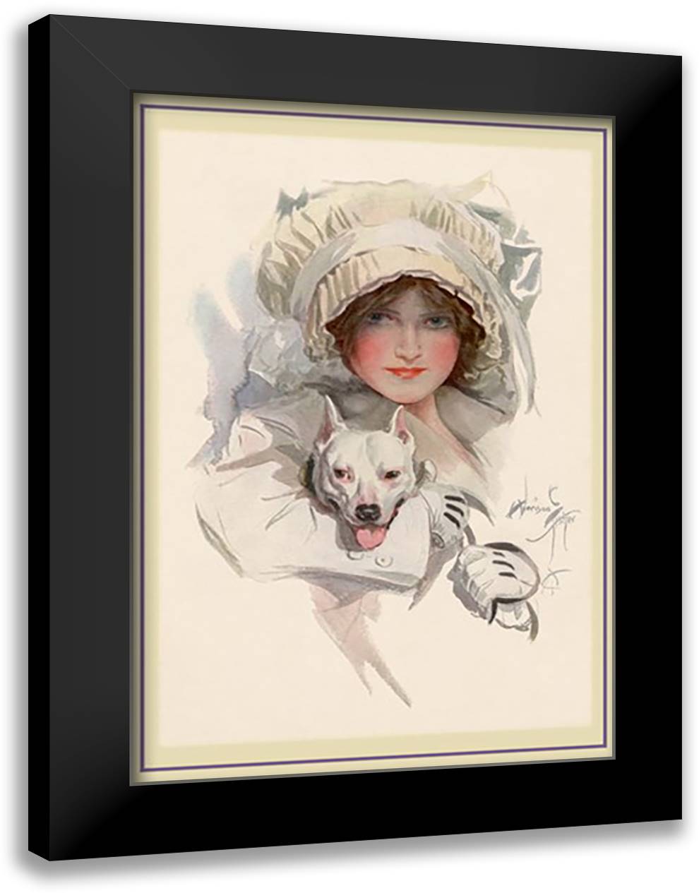 Pals 16x22 Black Modern Wood Framed Art Print Poster by Fisher, Helen