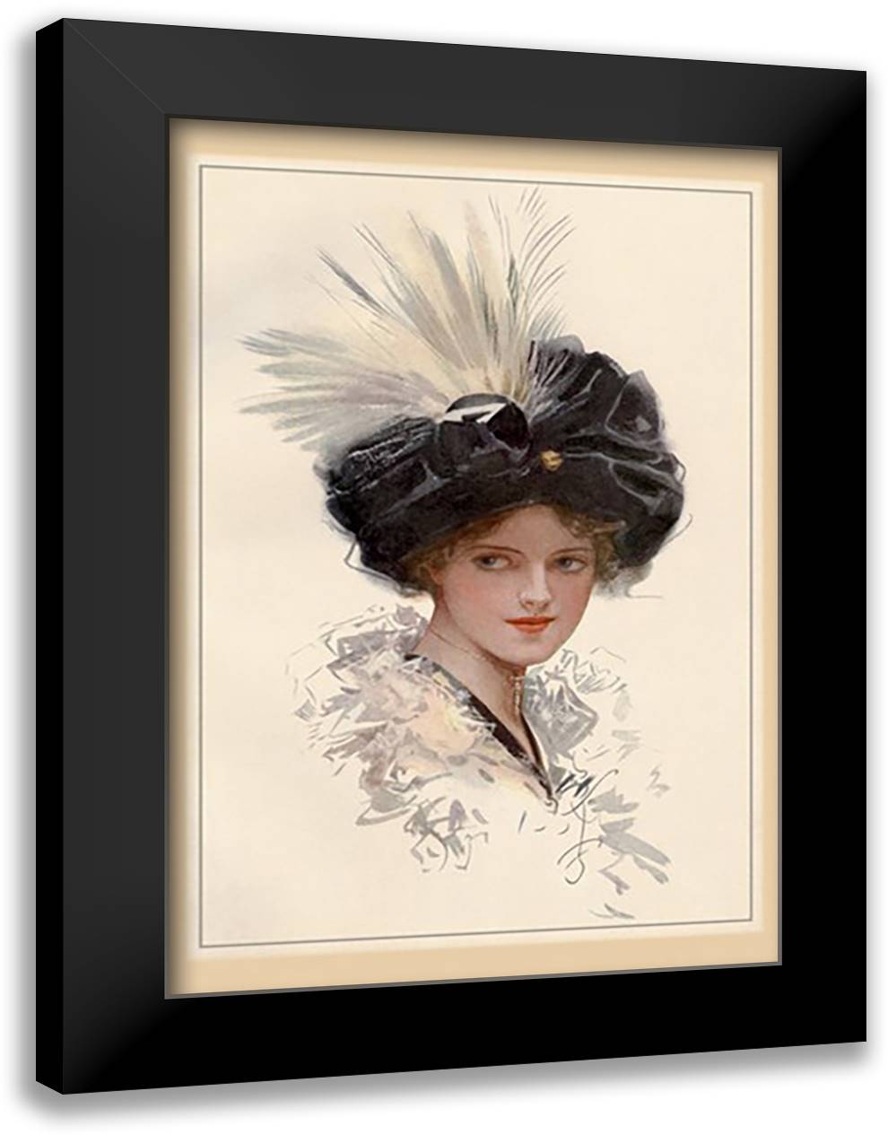 My Pretty Neighbor 16x22 Black Modern Wood Framed Art Print Poster by Fisher, Helen