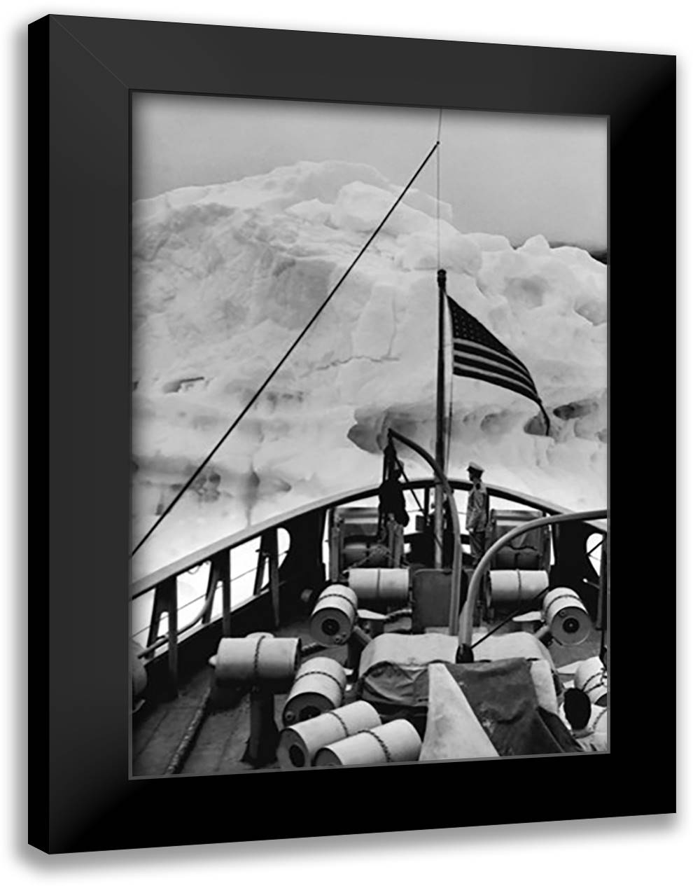 Majestic Hazard in the North Atlantic 16x22 Black Modern Wood Framed Art Print Poster