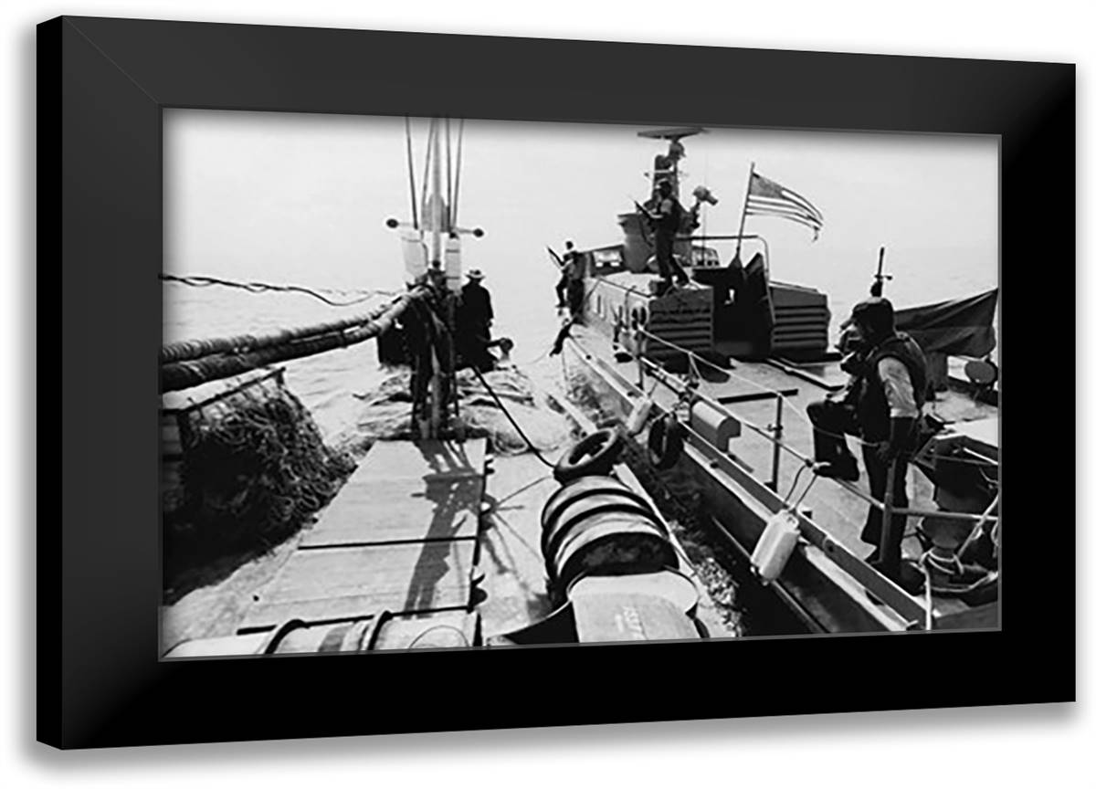 Heading into Battle 22x16 Black Modern Wood Framed Art Print Poster