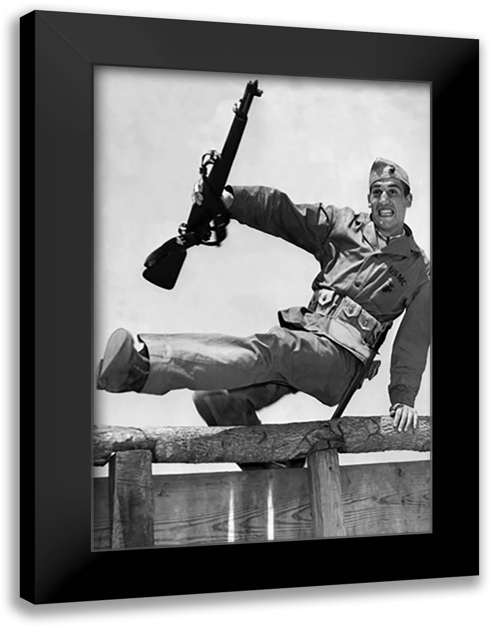 Jimmy Jumps Up 16x22 Black Modern Wood Framed Art Print Poster