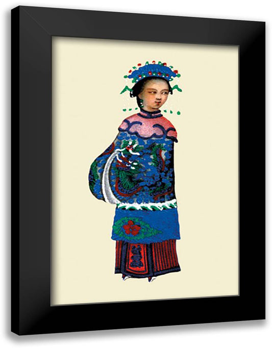 China's Girl 16x22 Black Modern Wood Framed Art Print Poster