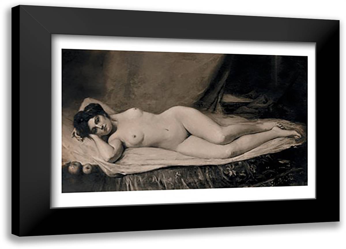 Sensuality 22x16 Black Modern Wood Framed Art Print Poster