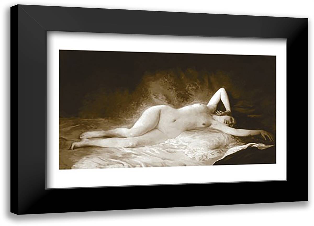 Nap 22x16 Black Modern Wood Framed Art Print Poster