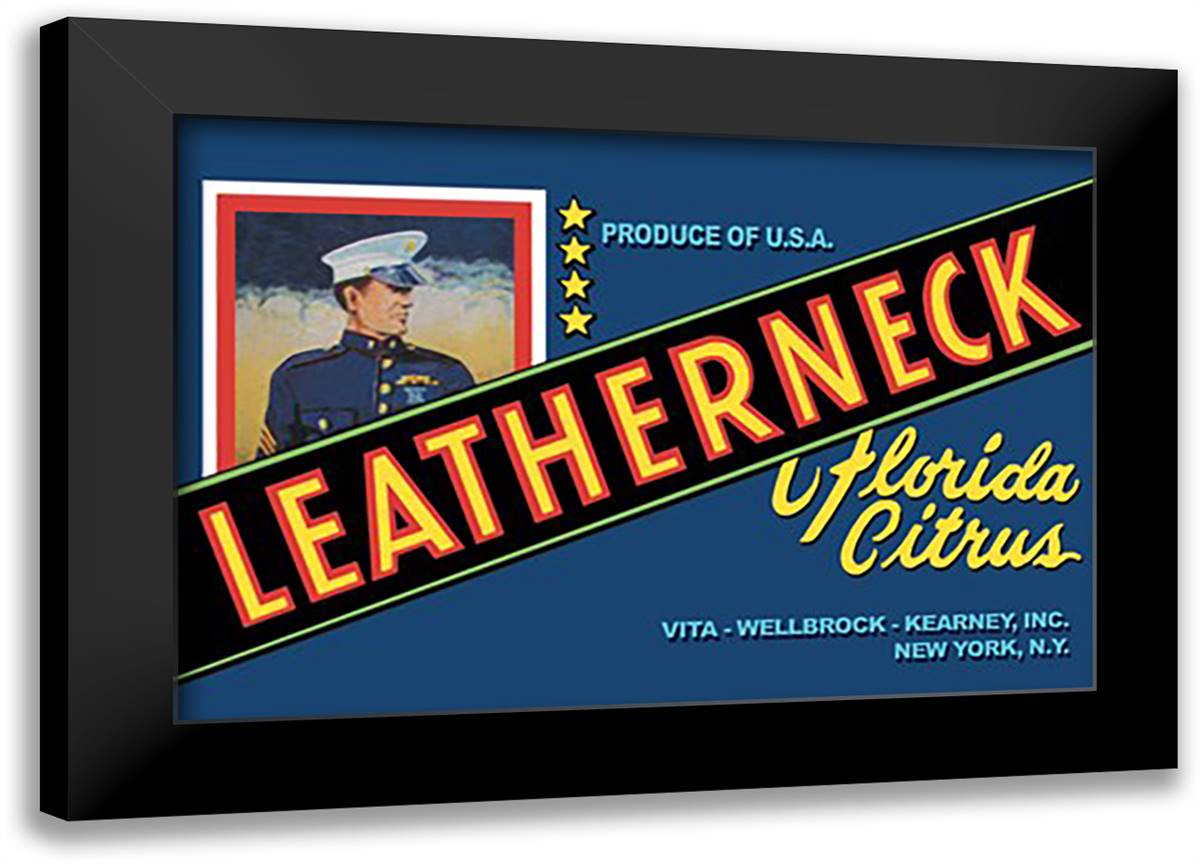 Leatherneck Florida Citrus 22x16 Black Modern Wood Framed Art Print Poster
