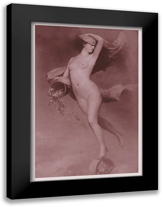 Goddess Nude 16x22 Black Modern Wood Framed Art Print Poster