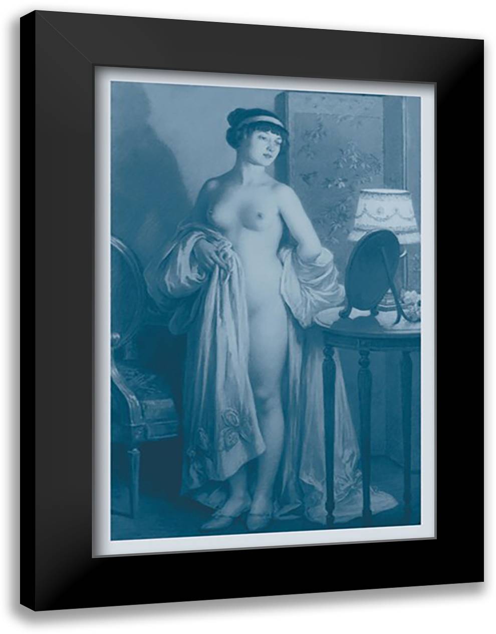 Miroir 16x22 Black Modern Wood Framed Art Print Poster by Scalbert, J.