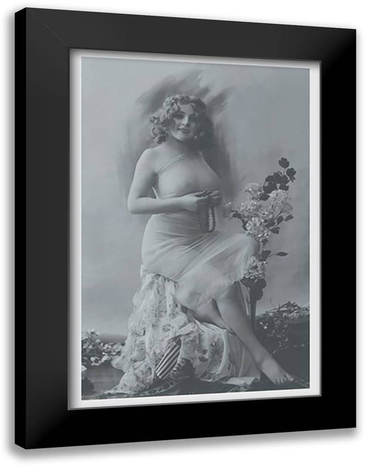 Sheer Delight 16x22 Black Modern Wood Framed Art Print Poster