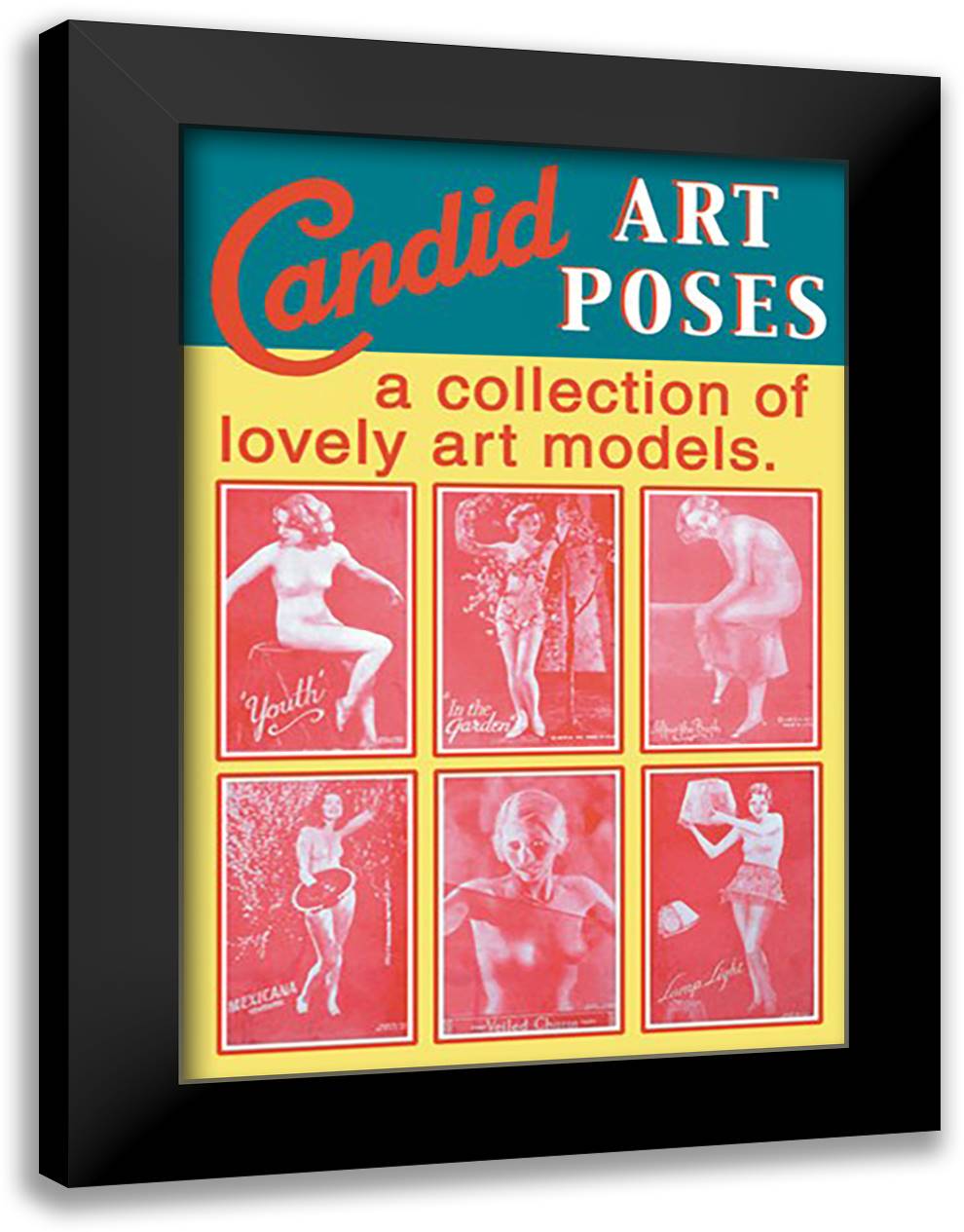 Candid Art Posters 16x22 Black Modern Wood Framed Art Print Poster