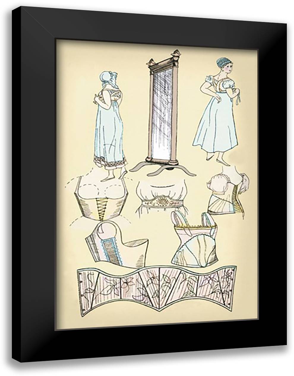 Freedom and the Natural Sillhouette 16x22 Black Modern Wood Framed Art Print Poster