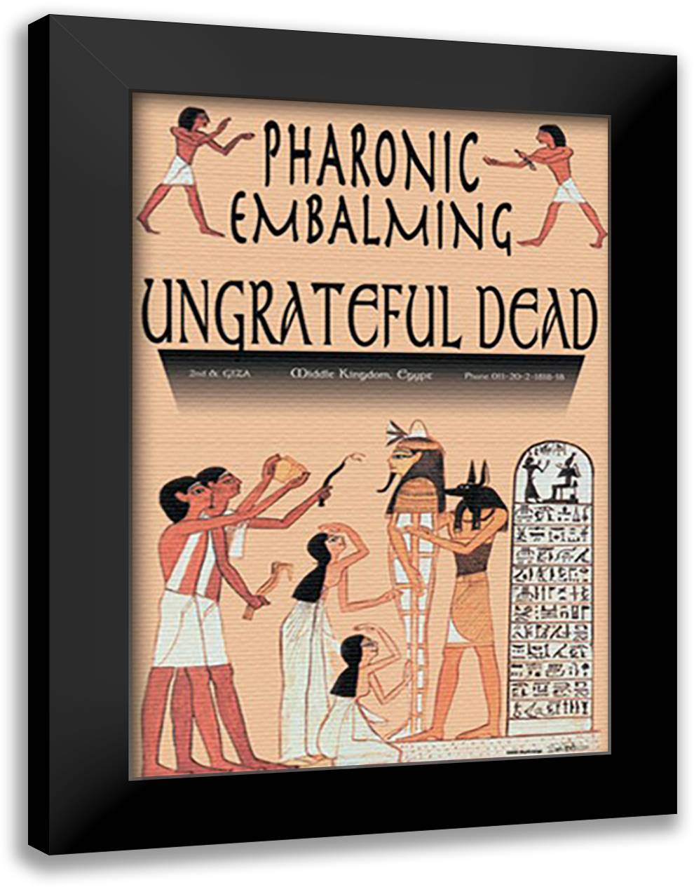 Pharonic Embalming, Ungrateful Dead 16x22 Black Modern Wood Framed Art Print Poster by Pierce, Wilbur