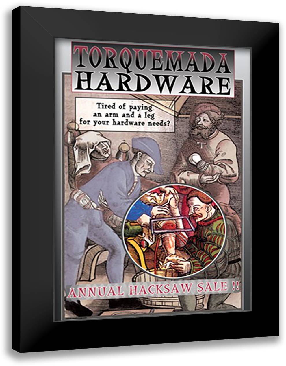 Torquemada Hardware 16x22 Black Modern Wood Framed Art Print Poster by Pierce, Wilbur