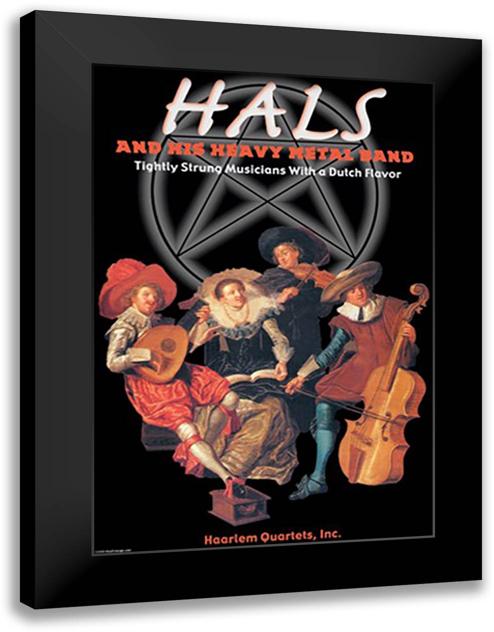 Hals and His Heavy Metal Band 16x22 Black Modern Wood Framed Art Print Poster by Pierce, Wilbur