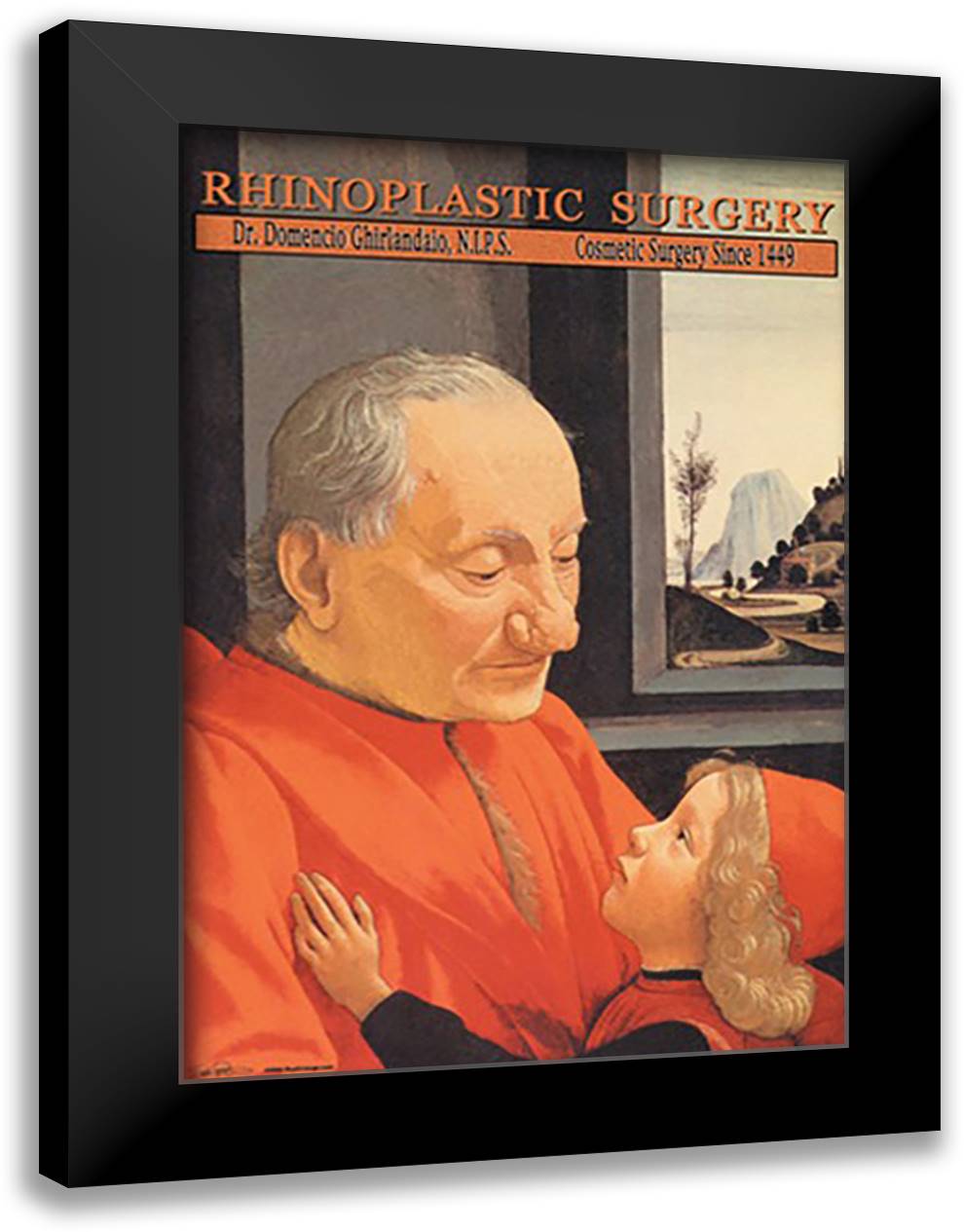Rhinoplastic Surgery 16x22 Black Modern Wood Framed Art Print Poster by Pierce, Wilbur