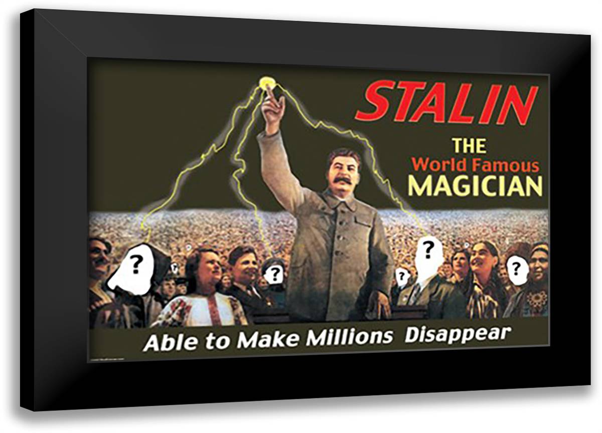 Stalin: The World Famous Magician 22x16 Black Modern Wood Framed Art Print Poster by Pierce, Wilbur