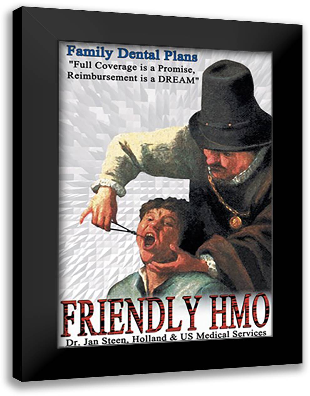 Friendly HMO 16x22 Black Modern Wood Framed Art Print Poster by Pierce, Wilbur