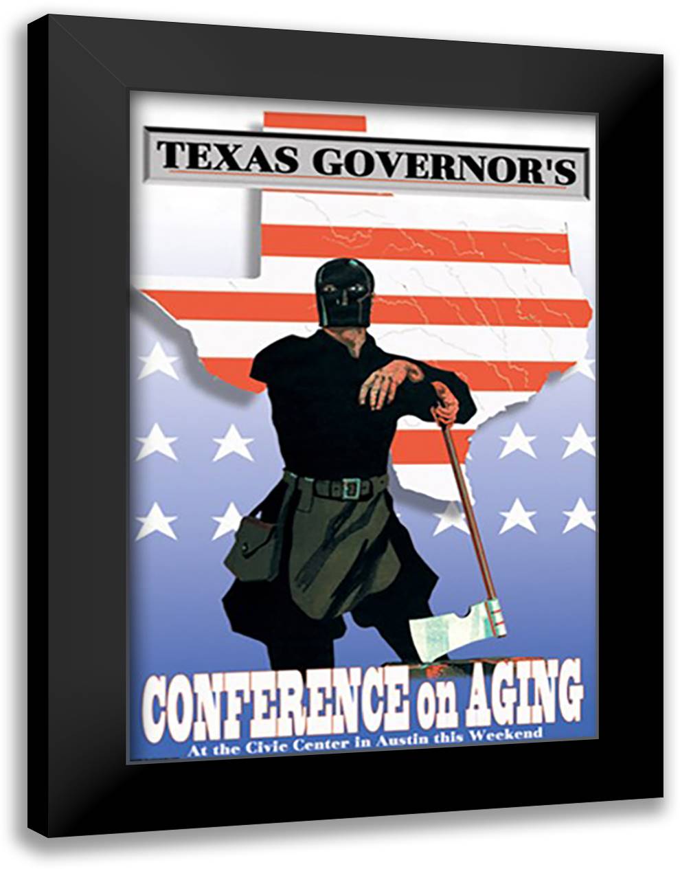 Texas Governor's Conference on Aging 16x22 Black Modern Wood Framed Art Print Poster by Pierce, Wilbur