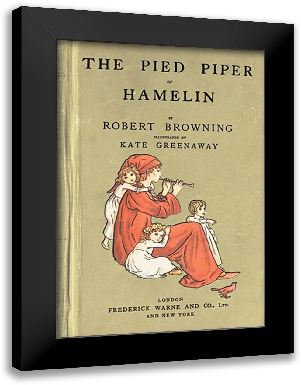 Pied Piper of Hamelin by Robert Browning 16x22 Black Modern Wood Framed Art Print Poster