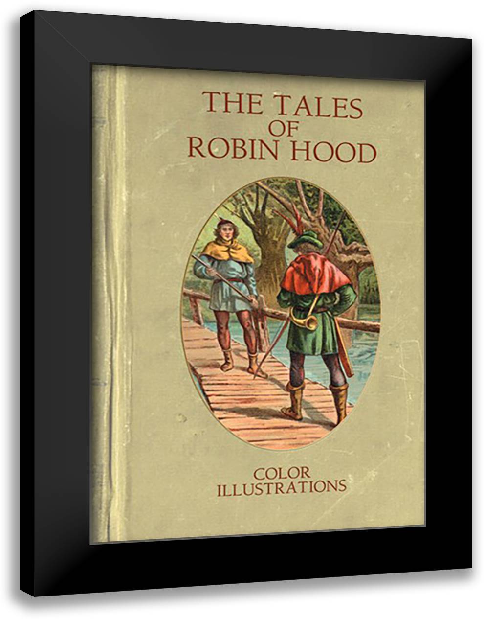 Tales of Robin Hood 16x22 Black Modern Wood Framed Art Print Poster