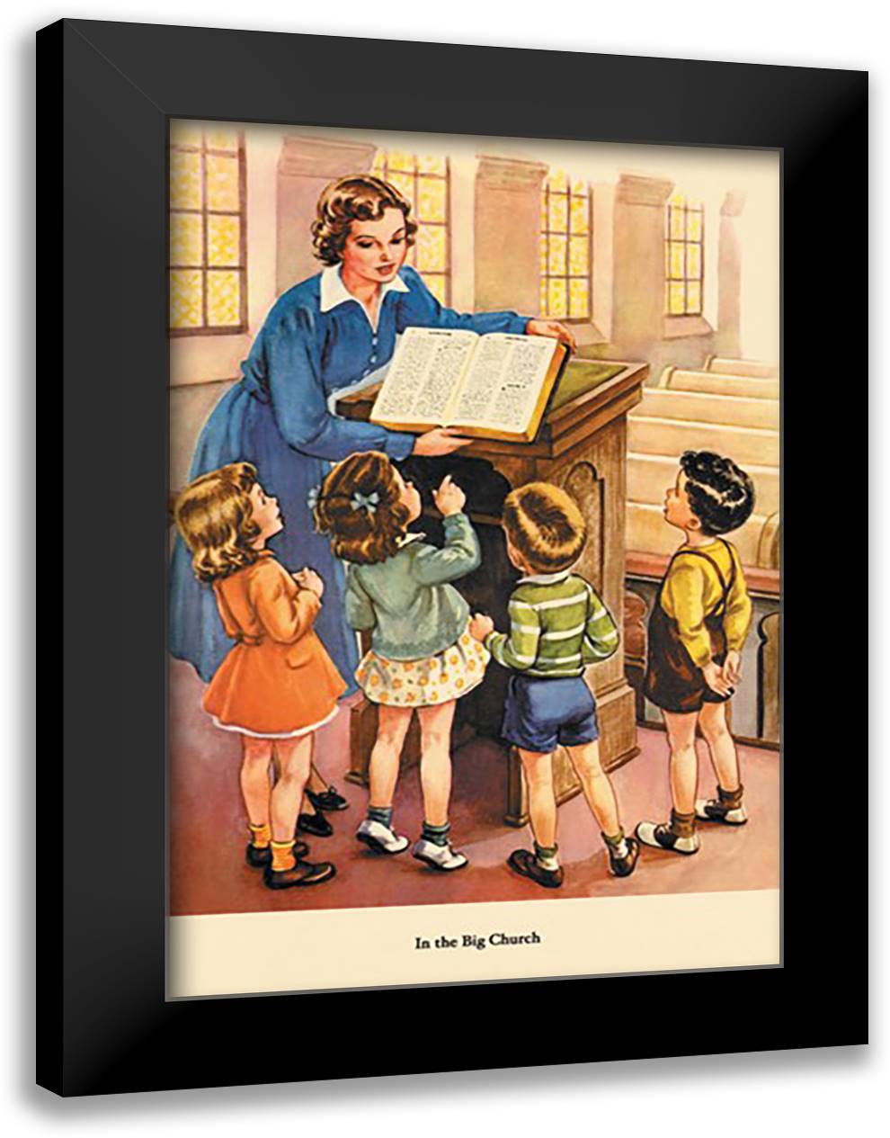 In the Big Church 16x22 Black Modern Wood Framed Art Print Poster by Malvern