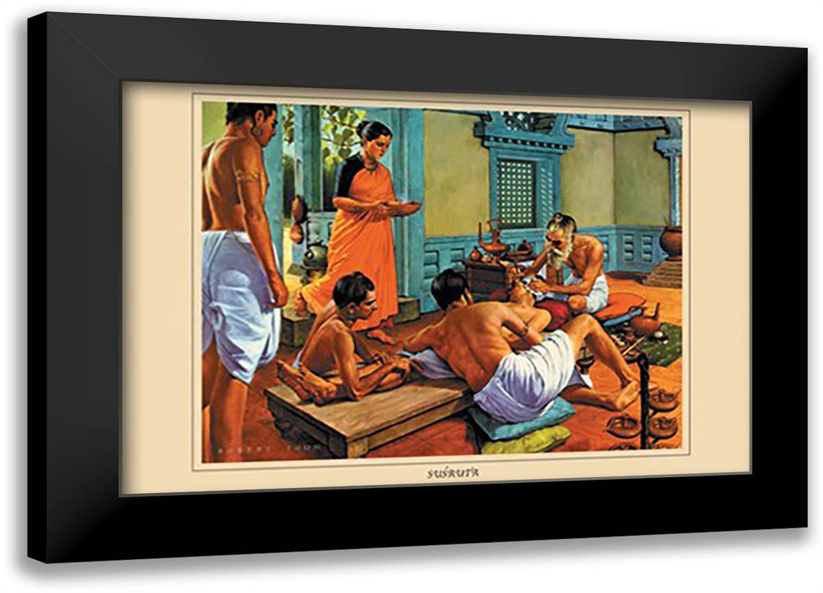 Susrut'a 22x16 Black Modern Wood Framed Art Print Poster by Thom, Robert