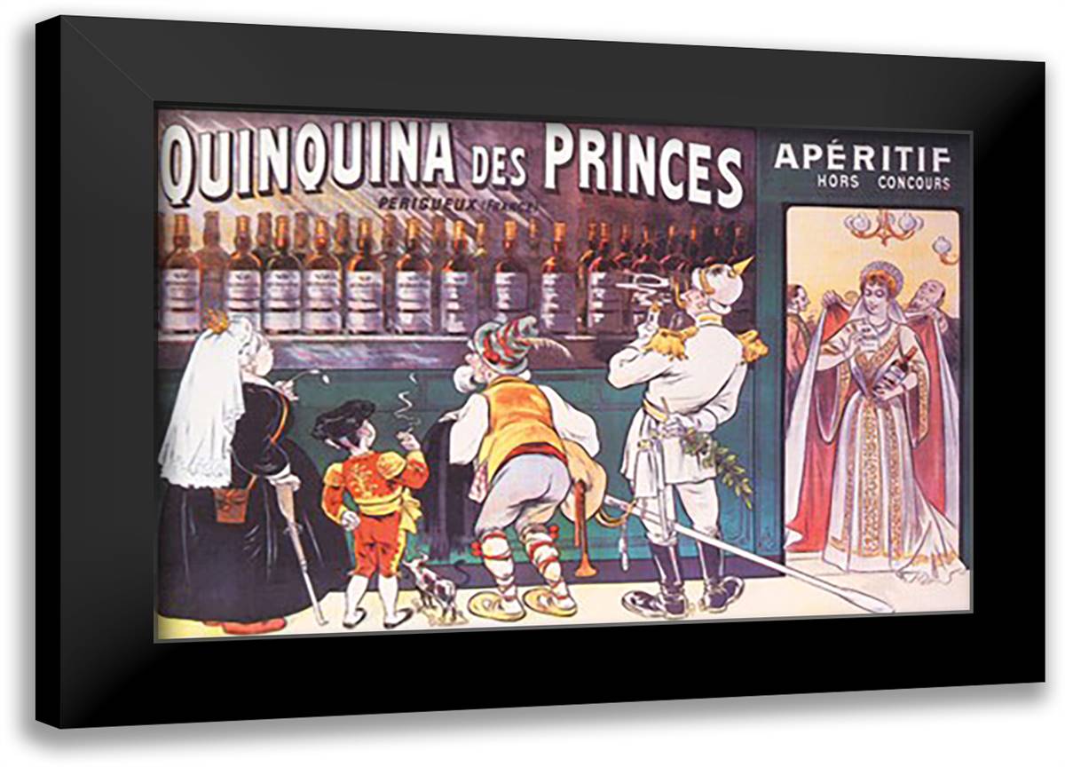 Quinquina des Princes 22x16 Black Modern Wood Framed Art Print Poster