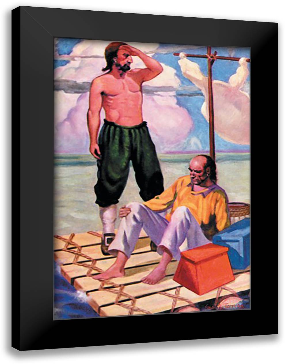 Captain Avery 16x22 Black Modern Wood Framed Art Print Poster by Taylor, George