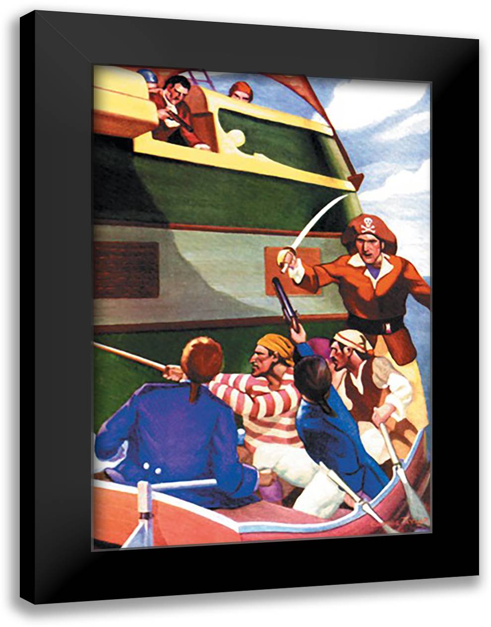Red Legs 16x22 Black Modern Wood Framed Art Print Poster by Taylor, George
