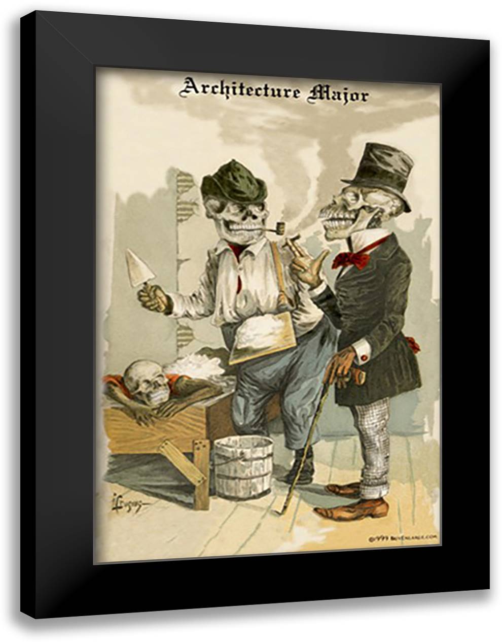 Architecture Major 16x22 Black Modern Wood Framed Art Print Poster by Frusius M. D., F.