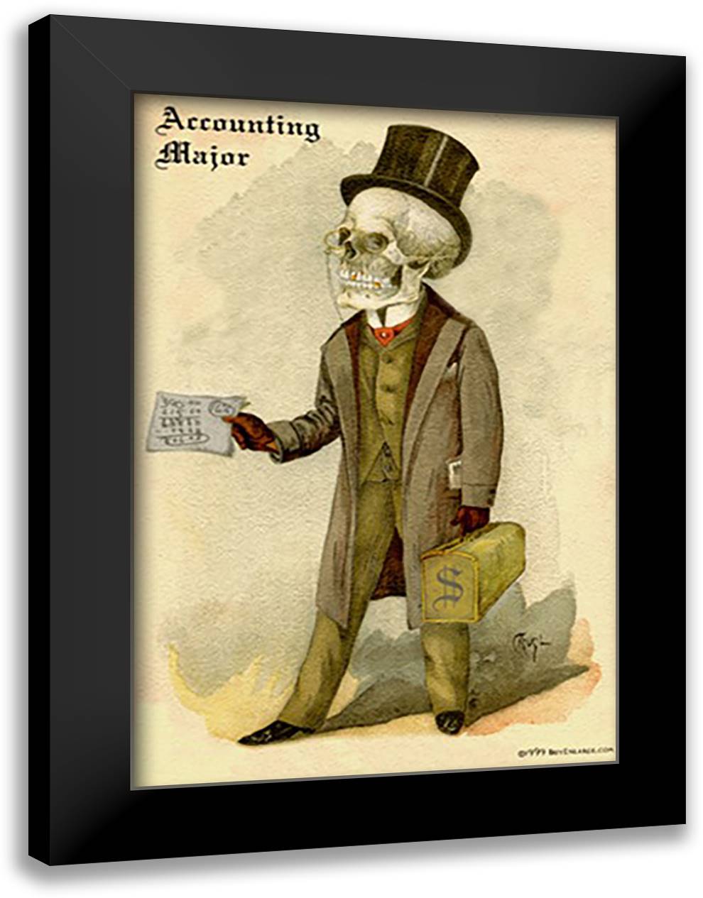 Accounting Major 16x22 Black Modern Wood Framed Art Print Poster by Frusius M. D., F.