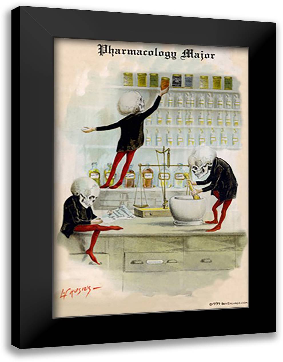 Pharmacology Major 16x22 Black Modern Wood Framed Art Print Poster by Frusius M. D., F.