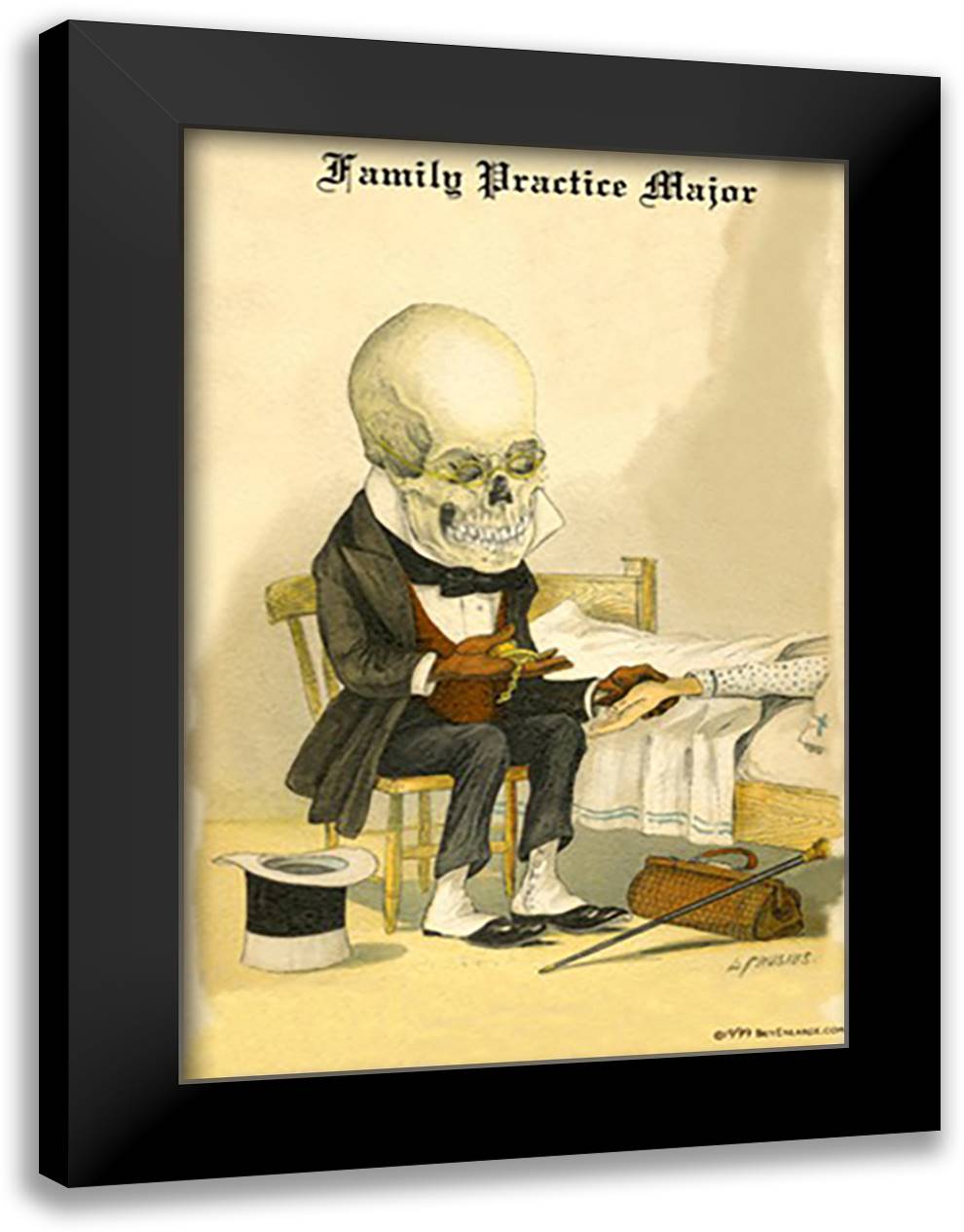 Family Practice Major 16x22 Black Modern Wood Framed Art Print Poster by Frusius M. D., F.