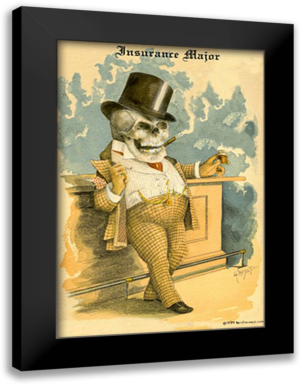 Insurance Major 16x22 Black Modern Wood Framed Art Print Poster by Pierce, Wilbur