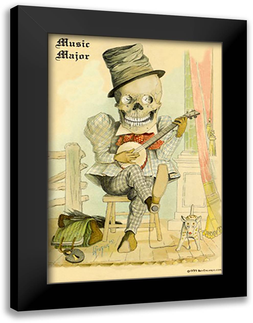 Music Major 16x22 Black Modern Wood Framed Art Print Poster by Frusius M. D., F.