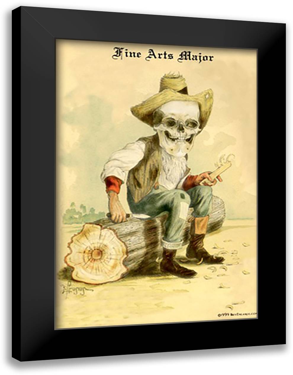 Fine Arts Major 16x22 Black Modern Wood Framed Art Print Poster by Frusius M. D., F.