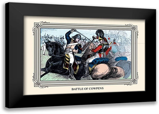 Battle of Cowpens 22x16 Black Modern Wood Framed Art Print Poster by Devereux