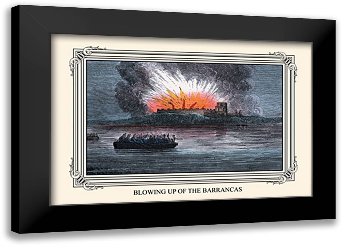 Blowing Up the Barrancas 22x16 Black Modern Wood Framed Art Print Poster by Devereux