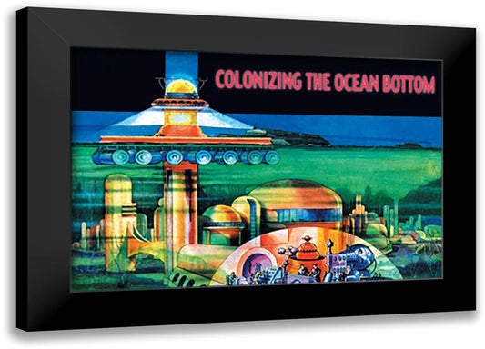 Colonizing the Ocean Bottom 22x16 Black Modern Wood Framed Art Print Poster