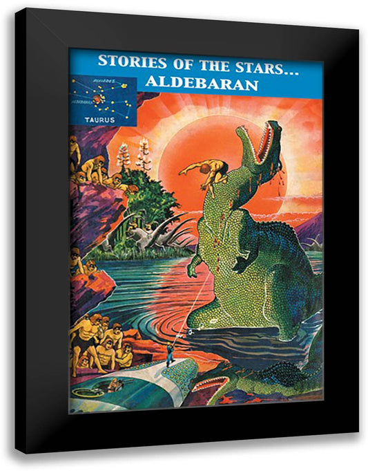 Stories of the Stars...Aldebaran 16x22 Black Modern Wood Framed Art Print Poster