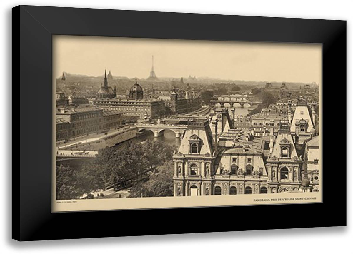 Prospect, Seen from Saint-Gerva's Church 22x16 Black Modern Wood Framed Art Print Poster by Ledeley, Helio E.