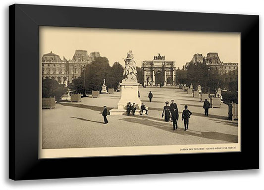 Tuileries Garden 22x16 Black Modern Wood Framed Art Print Poster