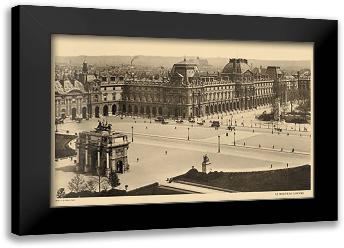 New Louvre 22x16 Black Modern Wood Framed Art Print Poster by Ledeley, Helio E.