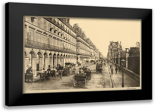 Rivoli Street 22x16 Black Modern Wood Framed Art Print Poster