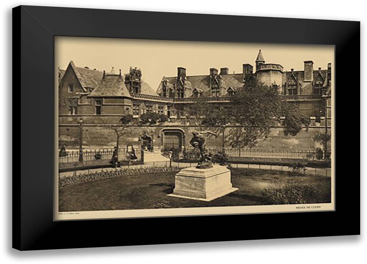 Cluny Museum 22x16 Black Modern Wood Framed Art Print Poster by Ledeley, Helio E.
