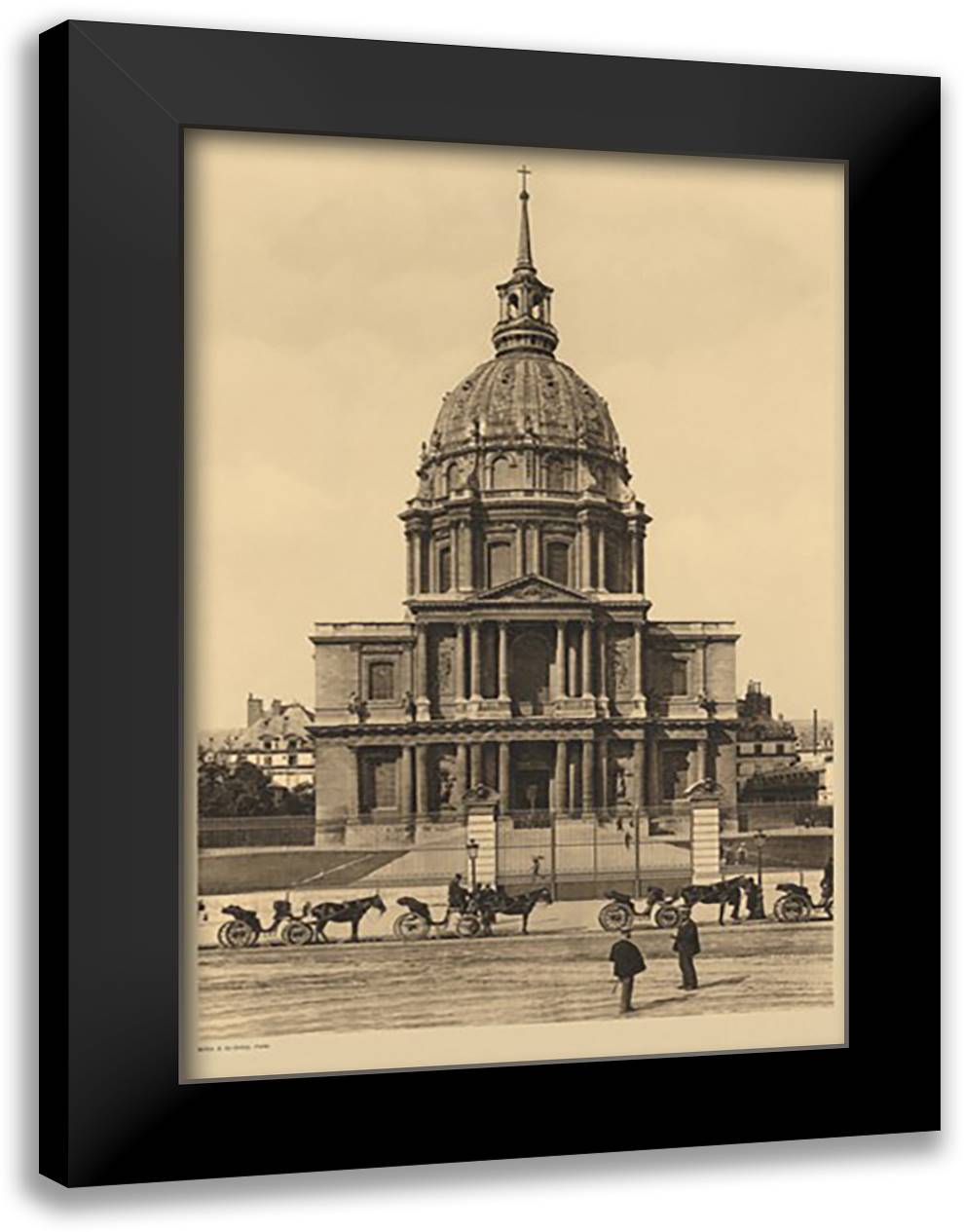 Pantheon 16x22 Black Modern Wood Framed Art Print Poster