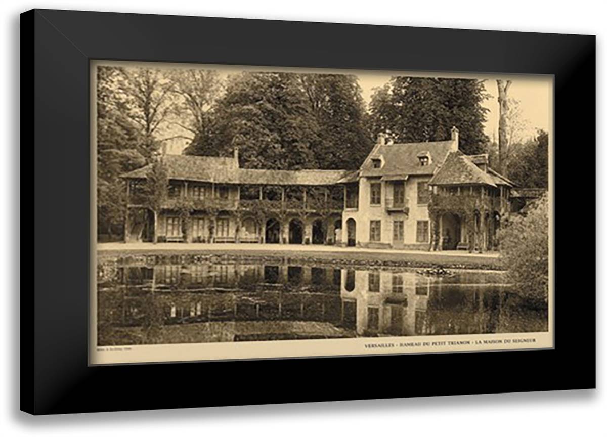 Versailles - Little Trianon - The House of the Lord 22x16 Black Modern Wood Framed Art Print Poster by Ledeley, Helio E.